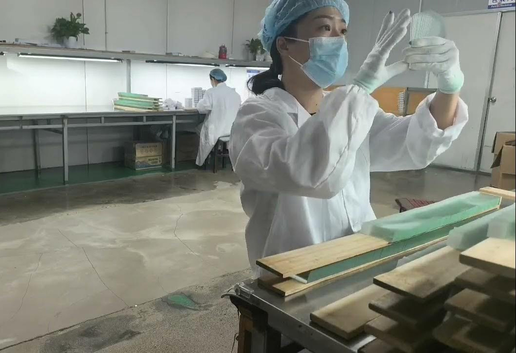 Microscope Slides Quality Control Manual Inspection Process.