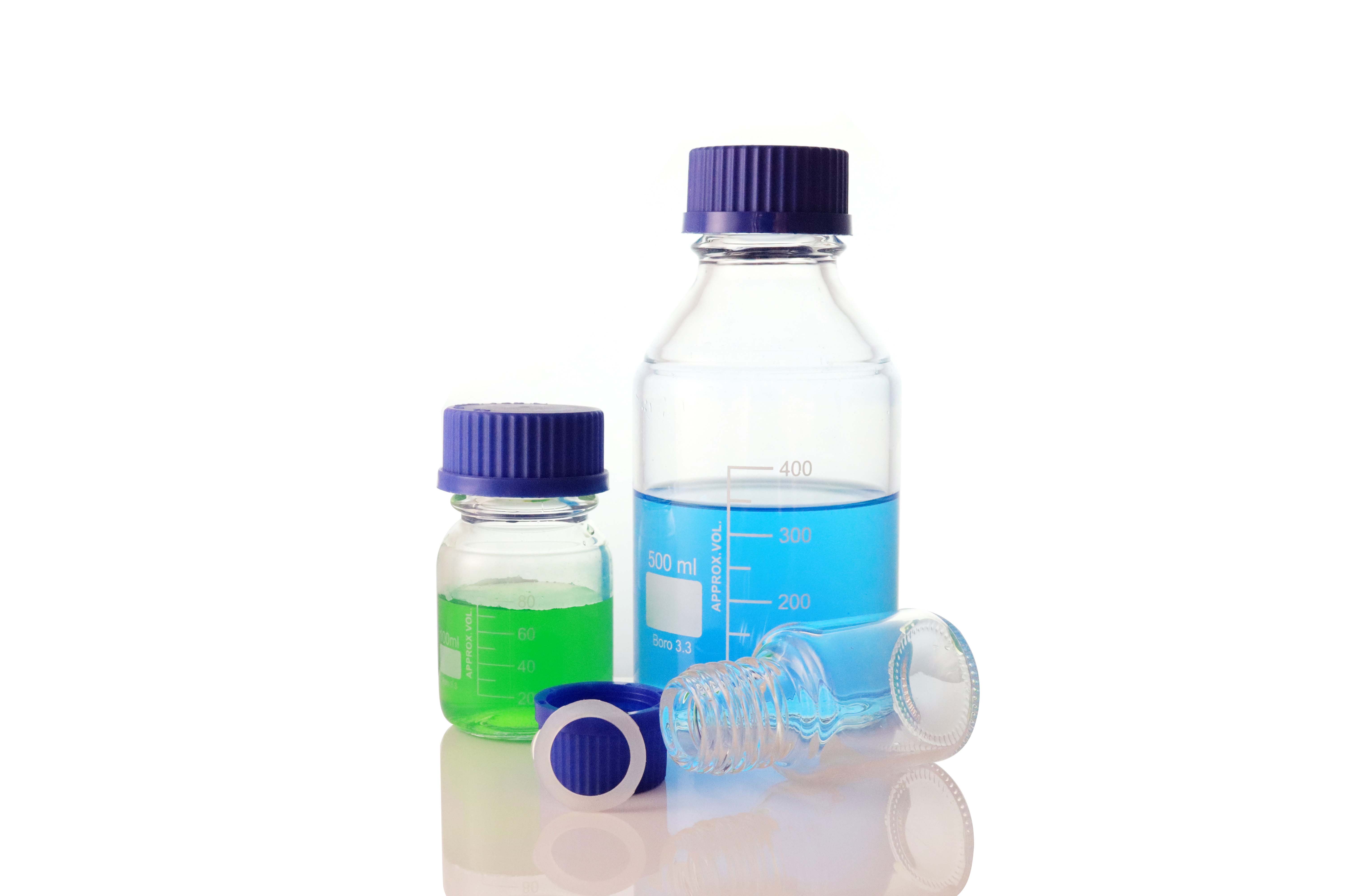 Glass Reagent Bottle With Screw Cap