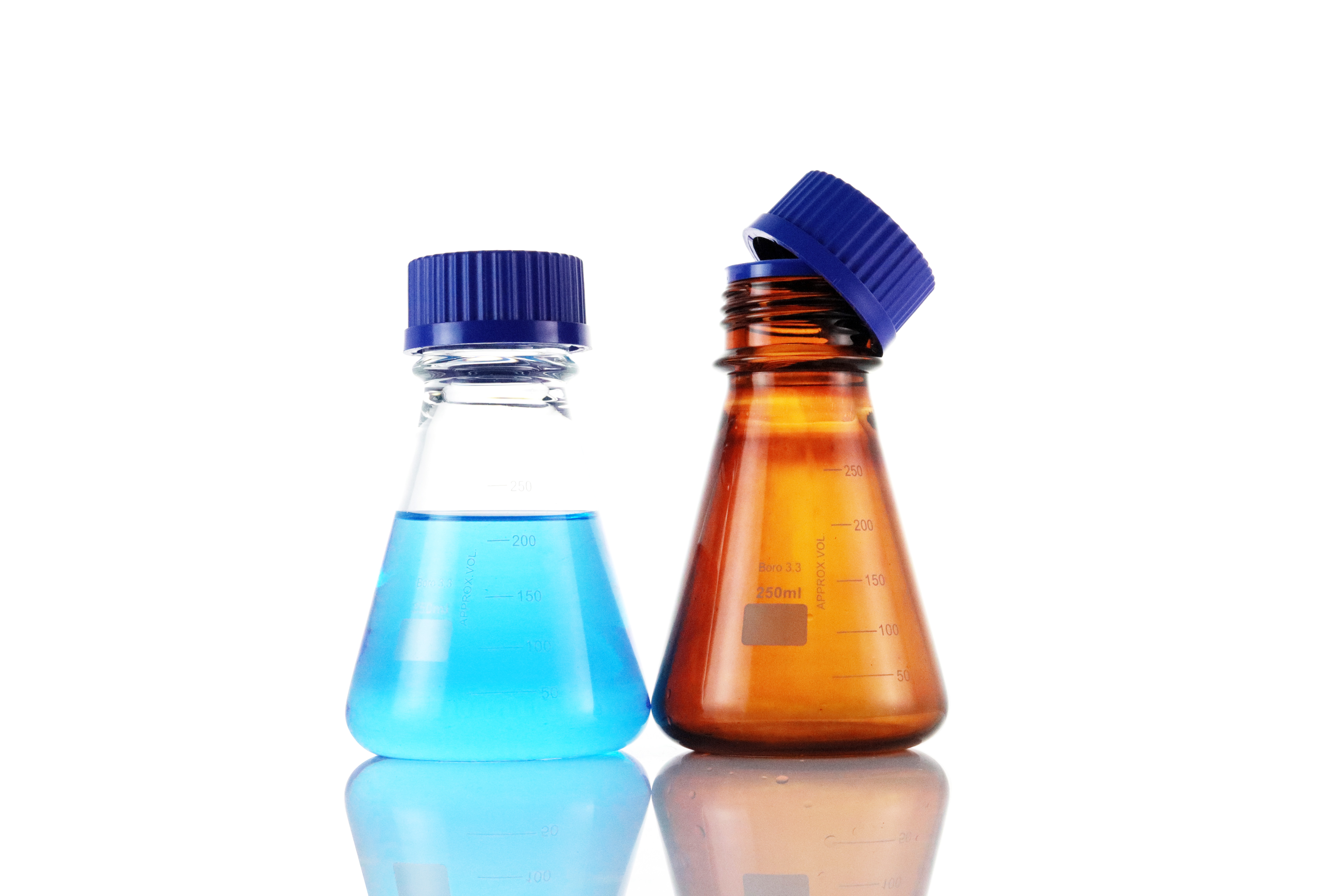 Laboratory Glass Erlenmeyer Flask With Screw Cap